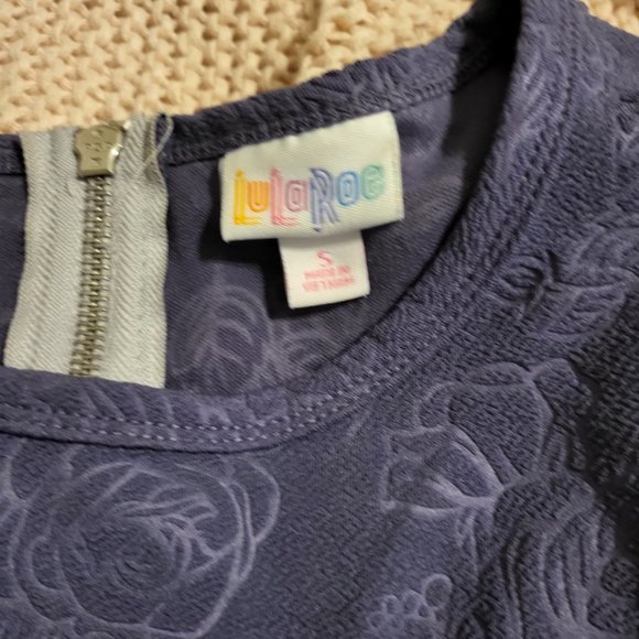 LuLaRoe - Purple floral dress - Picture 3 of 4